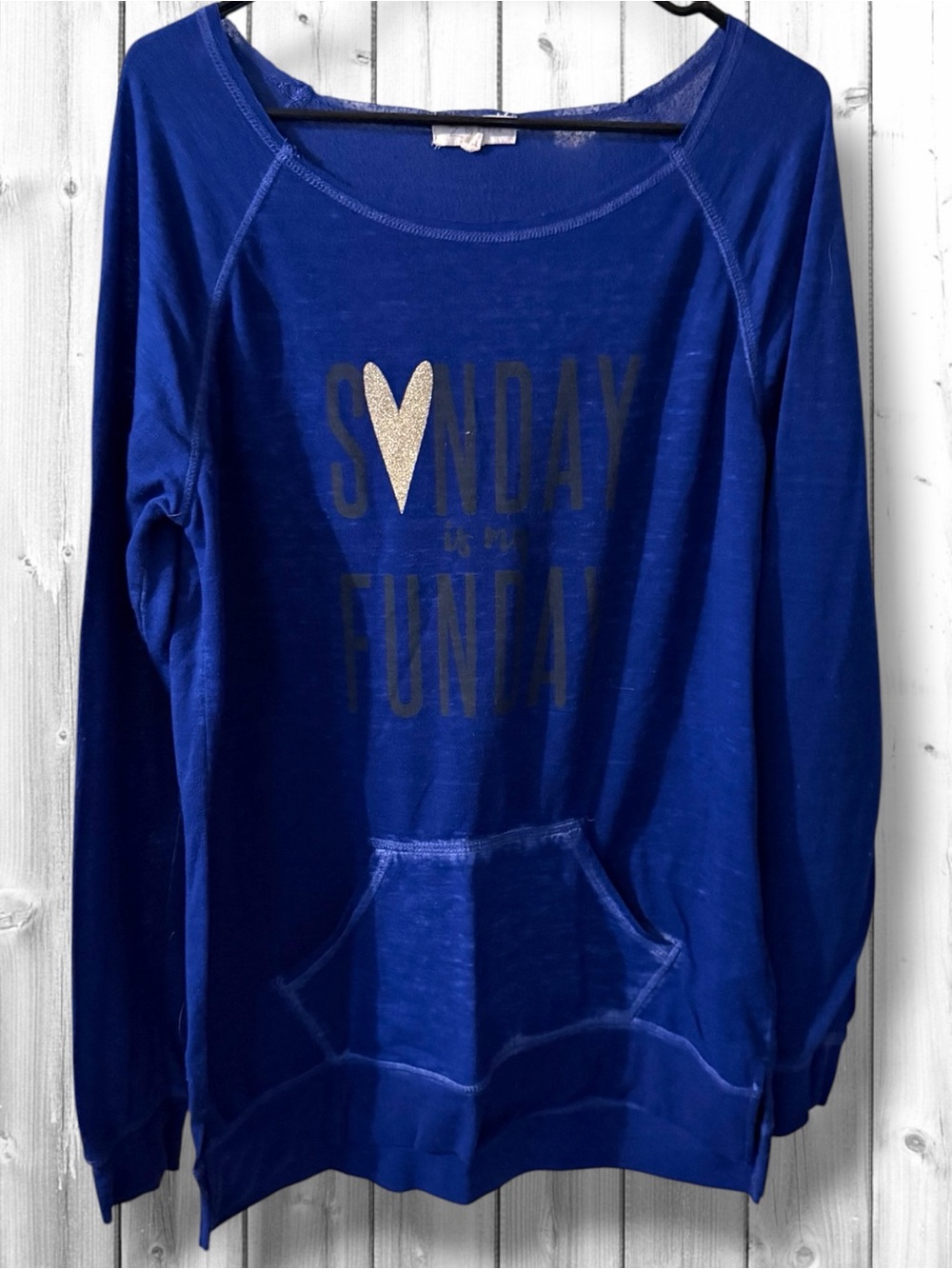 🌸Z by ZOBHA LONG SLEEVE BURNOUT KNIT TOP-Royal Blue